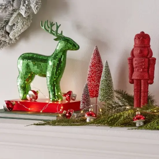 30ct LED Dewdrop with Red Mushrooms Christmas Indoor Novelty String Lights Warm White with Silver Wire - Wondershop&trade;: Fairy Lights image {1}