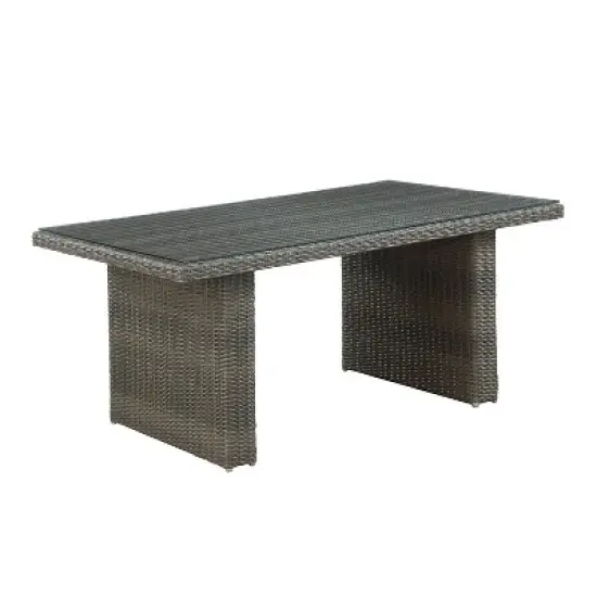 Asti 6pc Wicker Outdoor Seating Set - Gray - Alaterre Furniture image {10}