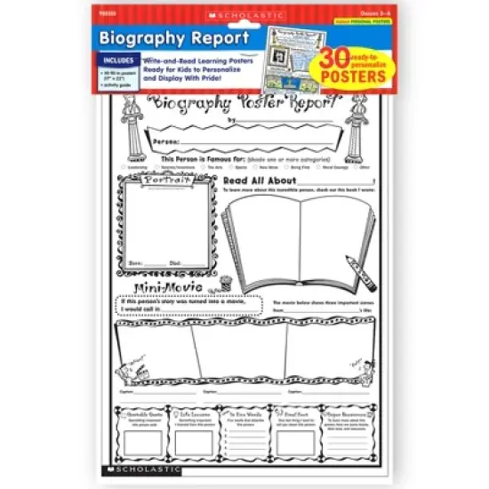 Scholastic Teaching Solutions Instant Personal Poster Sets: Biography Report image {1}