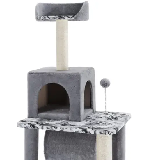 Sam's Pets Dazzle 59"  Cat Scratching Tree In Gray image {4}