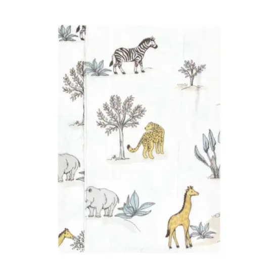 Hudson Baby Infant Boy Cotton Flannel Burp Cloths, Boy Safari World 7-Pack, One Size image {2}