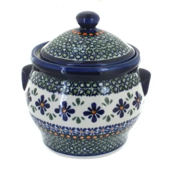 Blue Rose Polish Pottery 1098 Zaklady Medium Canister image {4}