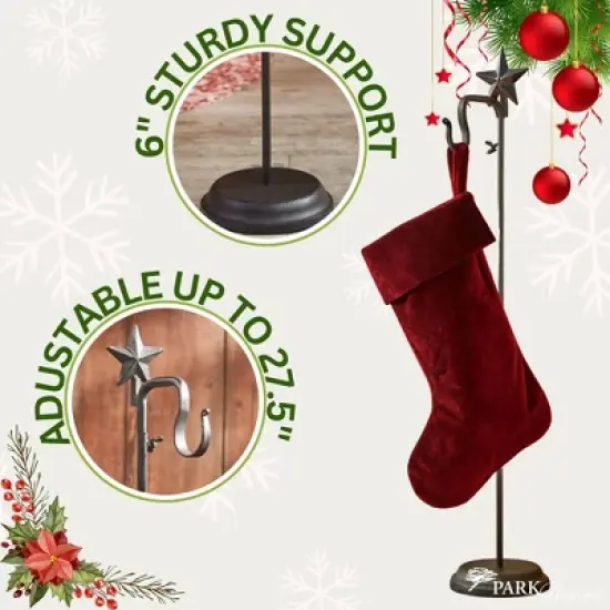 Park Designs Star Iron Vertical Adjustable Stocking Hanger image {2}