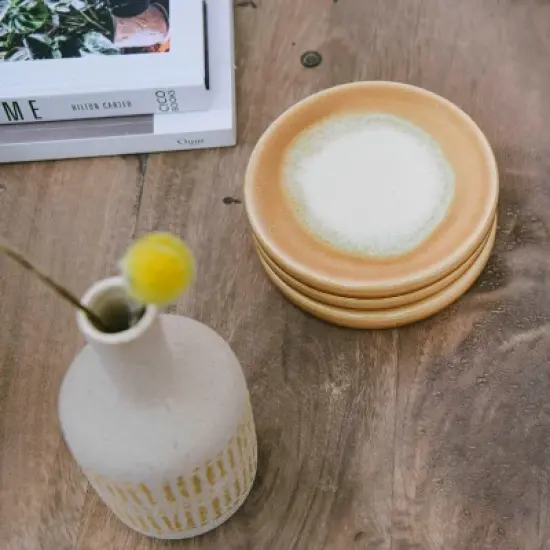 Storied Home Stoneware Reactive Glaze Coasters, Set of 4 image {2}