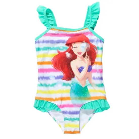 Disney The Little Mermaid Princess Ariel Girls One Piece Bathing Suit Little Kid to Big Kid image {2}