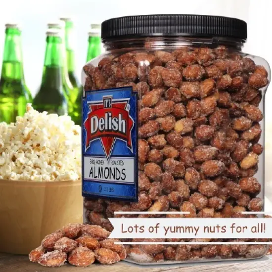 BBQ Honey Roasted Almonds by It's Delish, 2.5 LBS Jumbo Container image {4}