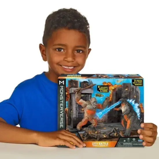 Godzilla vs. Kong MonsterVerse 6" City Battle Figure Bundle image {2}