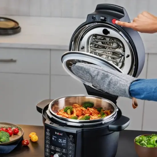 Instant Pot 6.5 qt. Duo Crisp 13-in-1, Air Fryer, Pressure Cooker & Slow Cooker with One Ultimate Lid: Stainless Steel, Automatic Shut-Off, Timer image {1}