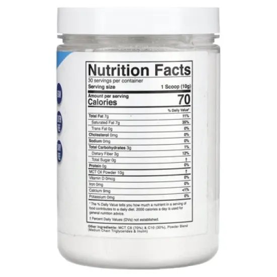 Divine Health Dr. Colbert's Keto Zone, MCT Oil Powder, Unflavored, 10.58 oz (300 g) image {1}