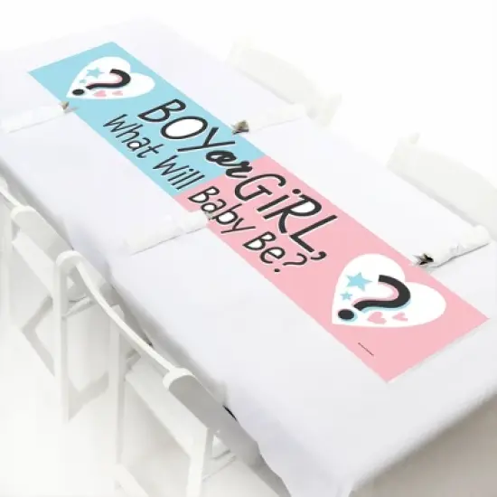 Big Dot of Happiness Baby Gender Reveal - Team Boy or Girl Party Decorations Party Banner image {4}