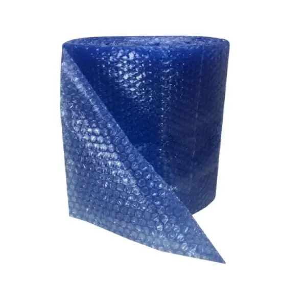 UOFFICE Small Blue Bubble Cushioning Wrap- 60' x 12" Wide Perforated Every 12" image {7}