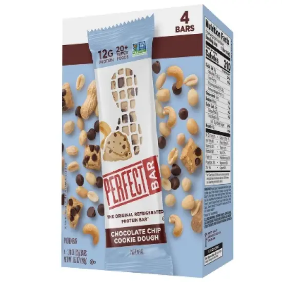 Perfect Bar Chocolate Chip Cookie Dough Refrigerated Protein Bars - 8.7oz/4ct image {10}