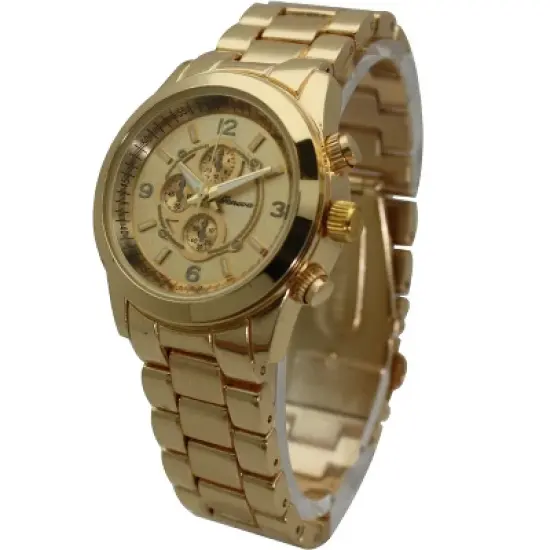 OLIVIA PRATT WOMENS CLASSIC 3-DIAL METAL WATCH image {4}