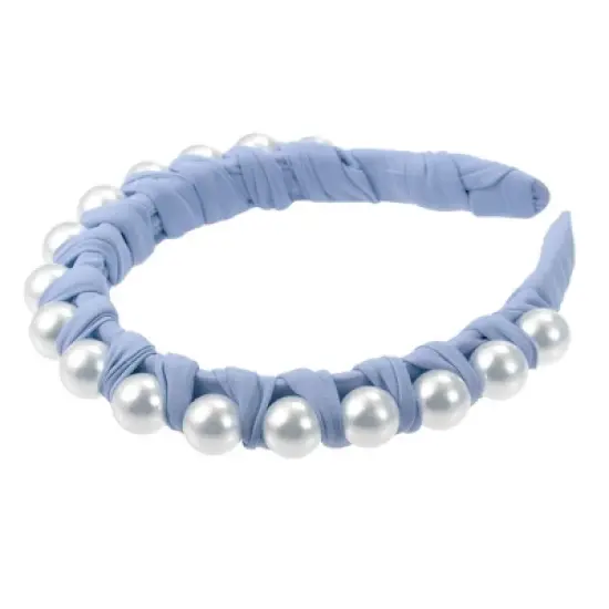 Unique Bargains Women's Fashion Faux Pearl Braided Tape Headband Hairband 0.79 Inch Wide 1 Pc image {9}