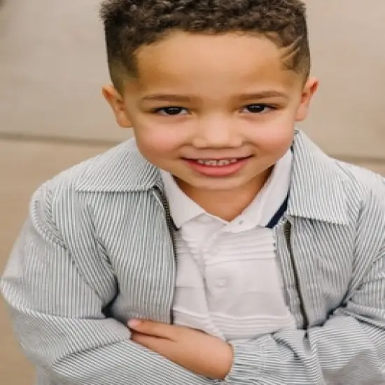 Hope & Henry Boys' Long Sleeve Seersucker Bomber Jacket, Kids image {4}