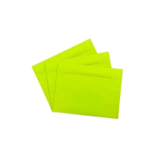 JAM Paper 9 x 12 Booklet Catalog Colored Envelopes Ultra Lime Green 5156771 image {2}