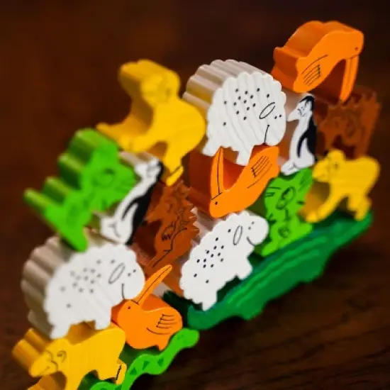 HABA Animal Upon Animal - Classic Wooden Stacking Game (Made in Germany) image {10}
