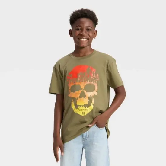 Boys' The Goonies Oversized Short Sleeve Graphic T-Shirt - Olive Green image {4}