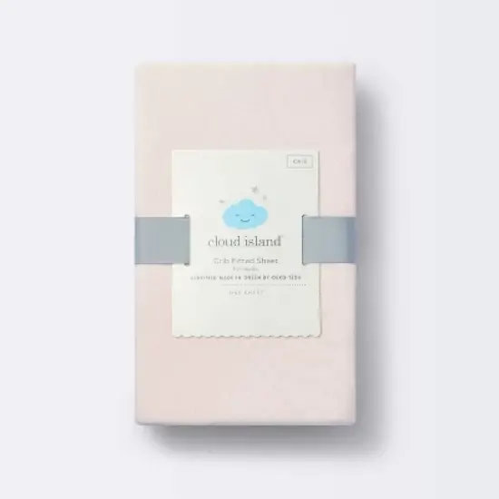 Polyester Rayon Fitted Crib Sheet - Light Pink - Cloud Island&trade; image {3}