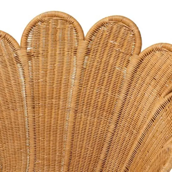 bali & pari Blossom Rattan Accent Flower Chair Honey image {5}