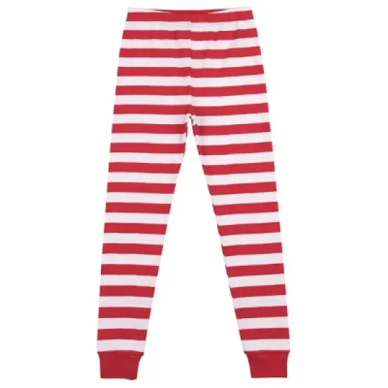 Sweet But Strong Youth Girls Red & White Striped Short Sleeve Shirt & Sleep Pants Set image {3}