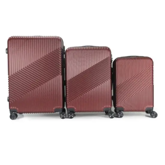 Mirage Luggage Aida ABS Hard shell Lightweight 360 Dual Spinning Wheels Combo Lock 28" 24", 20" 3 Piece Luggage Set image {5}