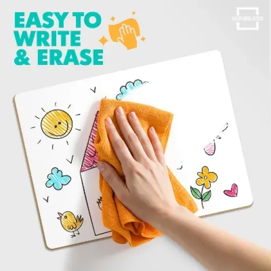 SCRIBBLEDO Blank Dry Erase Board 9"x12" image {3}