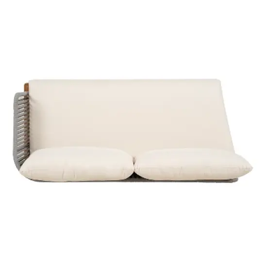 Christopher Knight Home Foisy Modern Outdoor Acacia Wood and Rope Weave Sectional Sofa Set with Water-Resistant Cushions image {9}