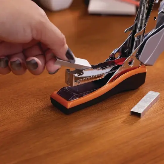 Swingline Optima 40 Compact Stapler Half Strip 40-Sheet Capacity Black/Silver/Orange 87842 image {2}