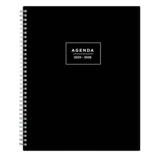 Blue Sky 8.5"x11" 2025-2026 Weekly/Monthly Wirebound Planner Solid Black image {11}