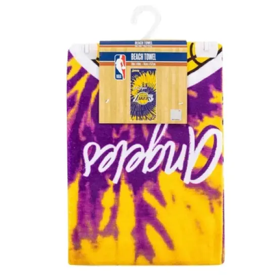 NBA Los Angeles Lakers Pyschedelic Beach Towel image {3}