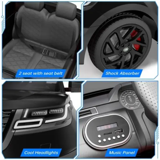 12V Licensed Land Rover Electric Ride-On Car for Kids & Toddlers w/ Parental Remote Control, LED Lights and Built-in Music - Safe and Fun Electric Toy image {2}