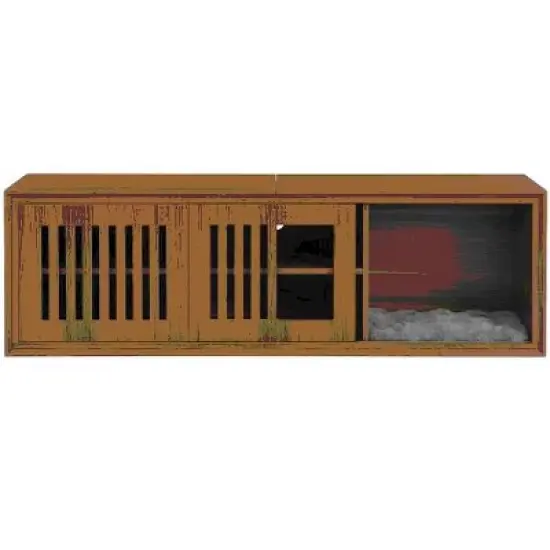 Gulches Walnut Mid-Century Modern Pet Friendly TV Stand with Extendable Table image {15}
