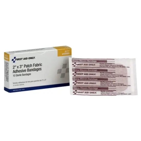 First Aid Only Tan Fabric Adhesive Bandage Sterile 2 x 3" 10 per Box image {3}