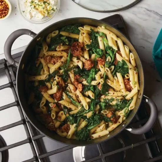 Circulon Radiance 10qt Hard Anodized Nonstick Wide Stockpot Gray image {1}