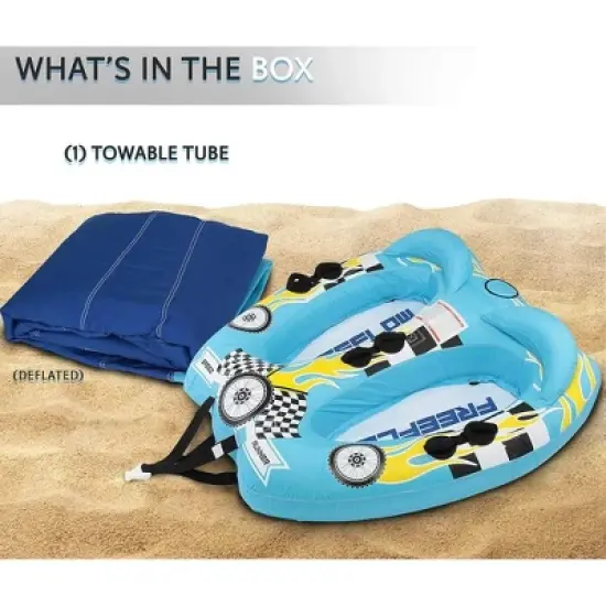 SereneLife Inflatable Towable Tube for Boating - SLTOWBL10 (Light Blue) image {6}