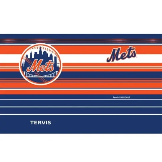 MLB New York Mets 20oz Hype Stripes Stainless Steel Tumbler image {1}