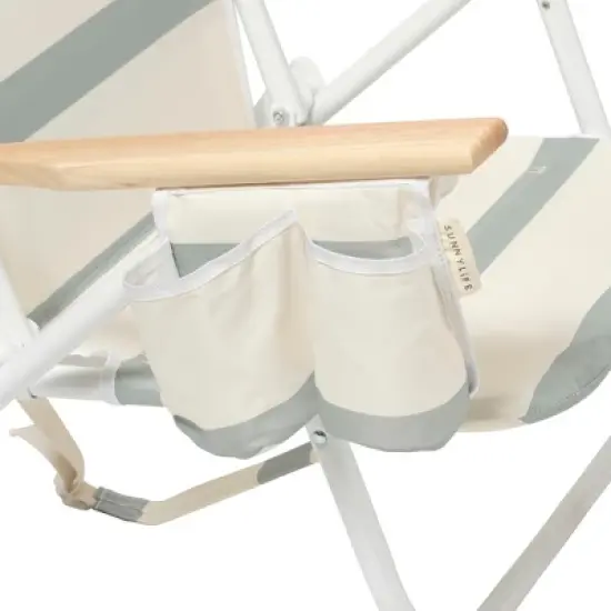 Sunnylife Deluxe Beach Chair - La Palma Sage Stripe - Adjustable, Cooler Bag image {7}