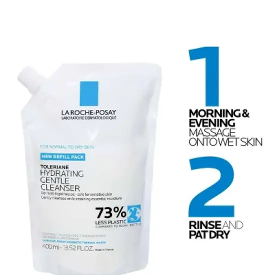 La Roche Posay Toleriane Hydrating Facial Cleanser - Refill - 13.52 fl oz image {6}