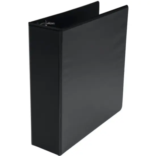 School Smart D Ring View Binder, Polypropylene, 3 Inches, Black image {6}