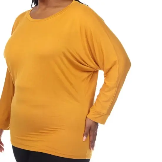 Plus Size Banded Dolman Top - White Mark image {4}