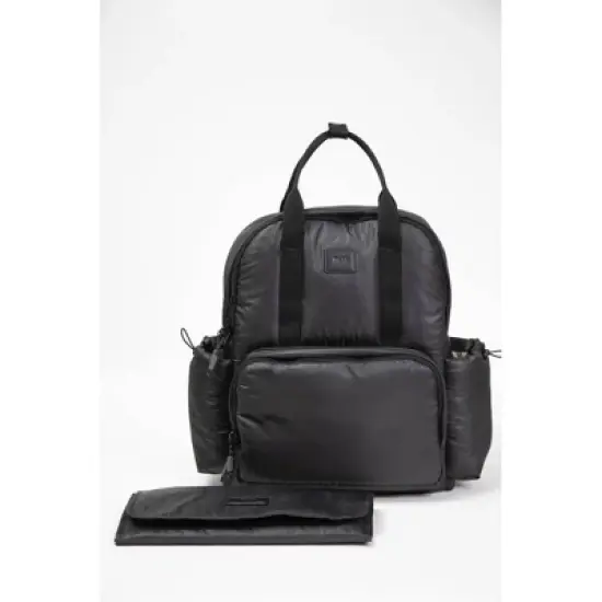 7am Enfant Diaper Bag Backpack with Portable Changing Pad - Water Resistant Shell - Black image {15}