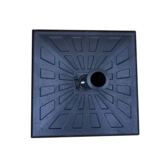 42Ibs Resin Square Patio Umbrella Base Black - Wellfor image {5}