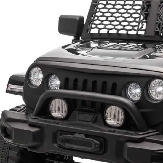 Aosom 12V Kids Ride On Car, Electric Battery Powered Off Road Truck Toy with Parent Remote Control, Adjustable Speed, Black image {5}