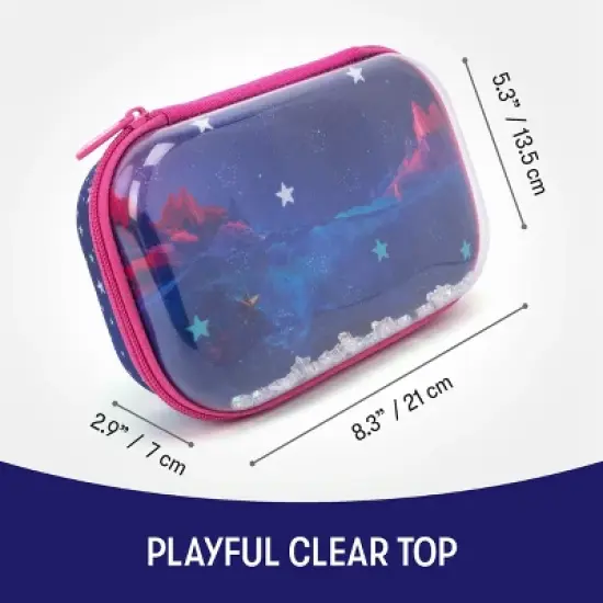 ZIPIT Clear Top Pencil Case for Girls, Starts Pencil Box image {3}