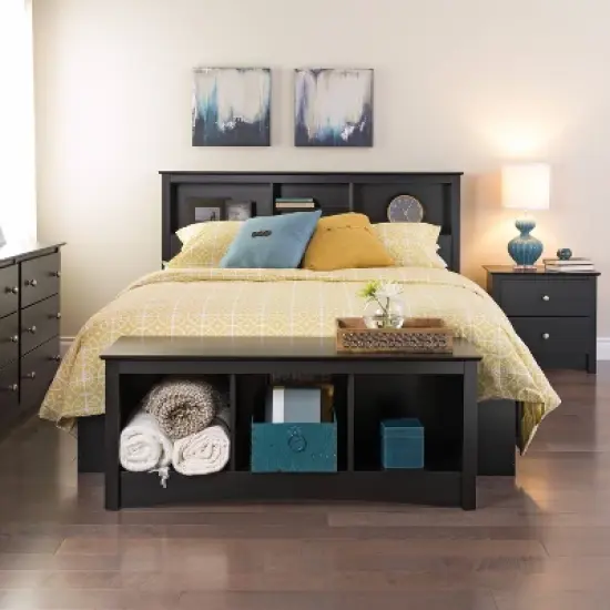 Sonoma 2-Drawer Nightstand Black - Prepac image {2}