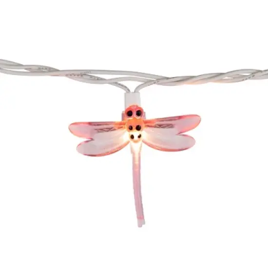 Northlight Dragonfly Patio Lights - 7.25' White Wire - 10ct image {9}