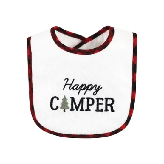 Hudson Baby Infant Boy Cotton Terry Drooler Bibs with Fiber Filling, Boy Moose Bear, One Size image {4}