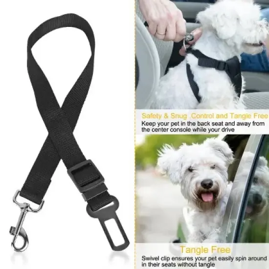2Pcs Pet Dog Seat Belt Leash Adjustable Pet Dog Cat Safety Leads Harness image {5}