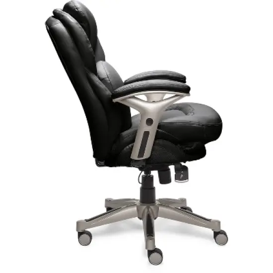 Back N Motion Health & Wellness Managers Chair Black Leather - Serta image {4}